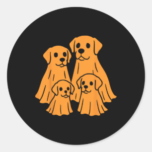 Adesivo Labrador Retriever Halloween Ghost Family Engraçad