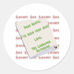 Adesivo Labrador Retriever Naughn ou Nice - Sticker