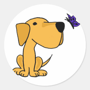 Adesivo Labrador retriever que olha desenhos animados da