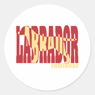 Adesivo Labrador Retriever silhouette, amarelo