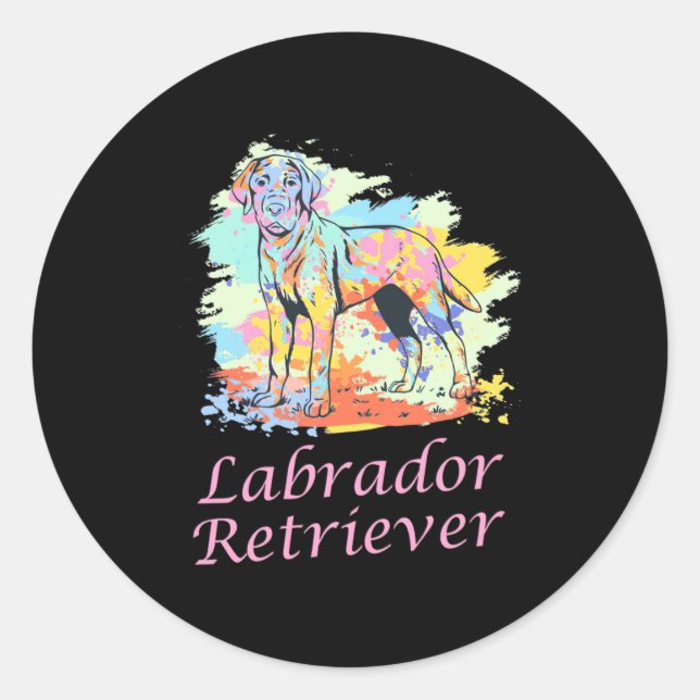 Adesivo Labrador Retriever Watercolor (Frente)