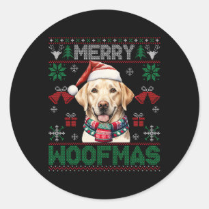 Adesivo Labrador Retrievers Feliz Natal Woofmas Dog Lo
