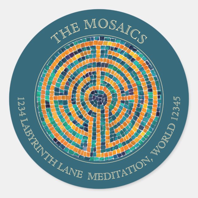 Adesivo LABYRINTH II Grandes selos de envelopes verdes (Frente)