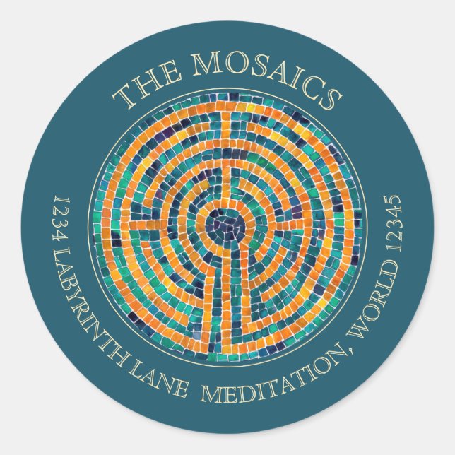 Adesivo LABYRINTH II Pequenos Selos De Envelope Verde (Frente)