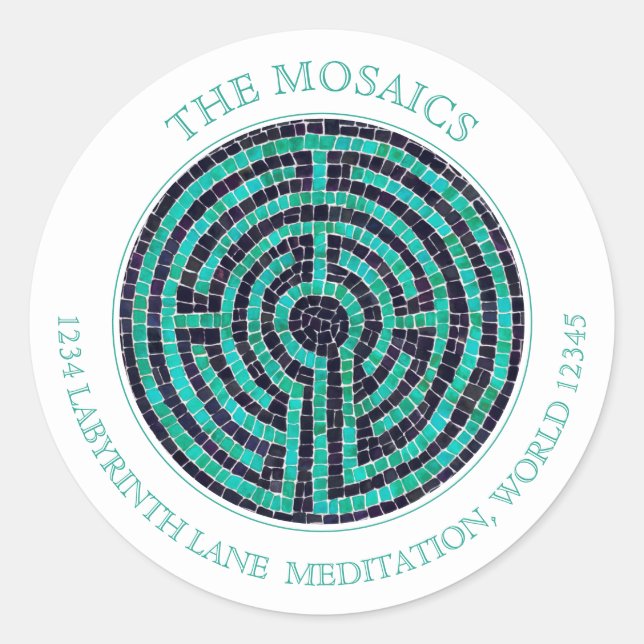Adesivo LABYRINTH III Selos para grandes endereços - Branc (Frente)