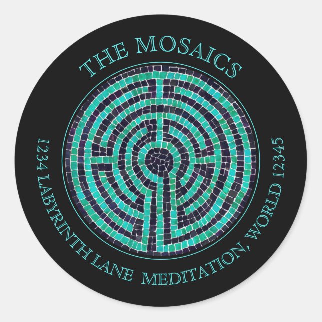 Adesivo LABYRINTH III Selos para pequenos endereços - Pret (Frente)