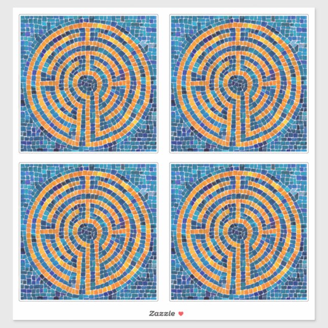 Adesivo LABYRINTH IV Vinheta de vinilo de 14" (4 pequenas) (Folha)