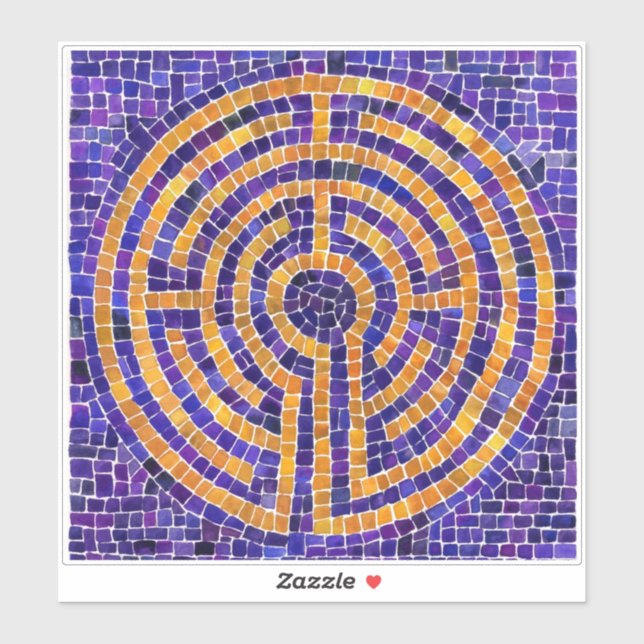 Adesivo LABYRINTH MOSAIC 8x8 Vinheta de vinilo (Folha)