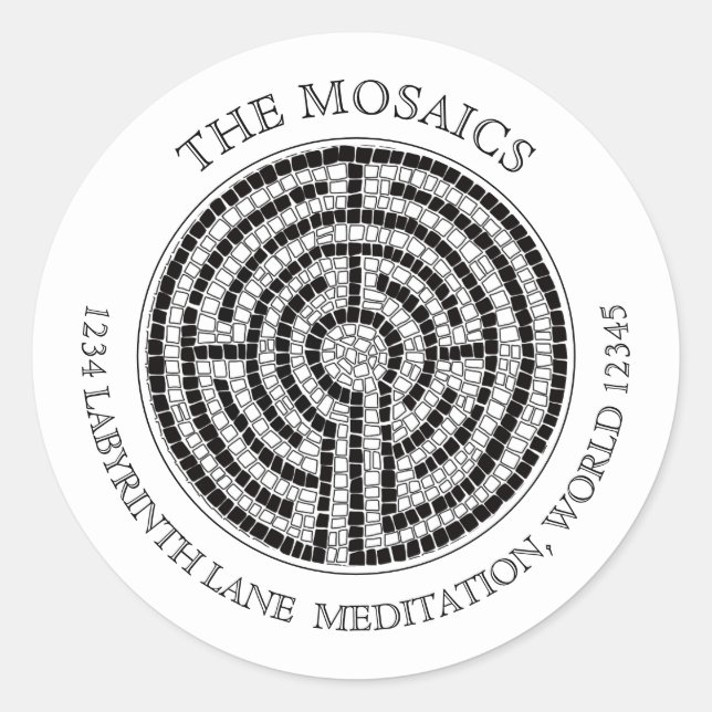 Adesivo LABYRINTH VII Selos de envelopes de pequeno endere (Frente)