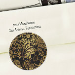 Adesivo Lace Wedding Envelope Seal Gold<br><div class="desc">Lace Wedding Envelope Seal Gold Designed by Carrie Fink.  Printed and shipped by Zazzle or their partners.</div>