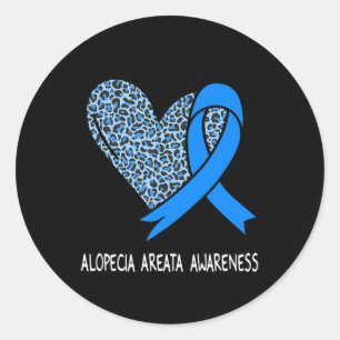 Adesivo Laço Azul de Conscientização da Alopecia Areata