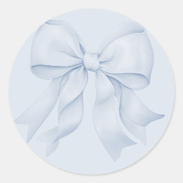 Adesivo Laço Azul Empoeirado Elegante