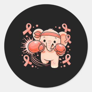 Adesivo Laço de Conscientização da Leucemia Elefante Fofo
