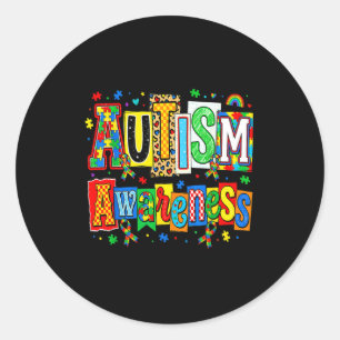 Adesivo Laço de conscientização do autismo quebra-cabeça s