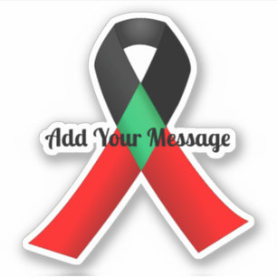 Adesivo Laço de conscientização sobre HIV/AIDS negro