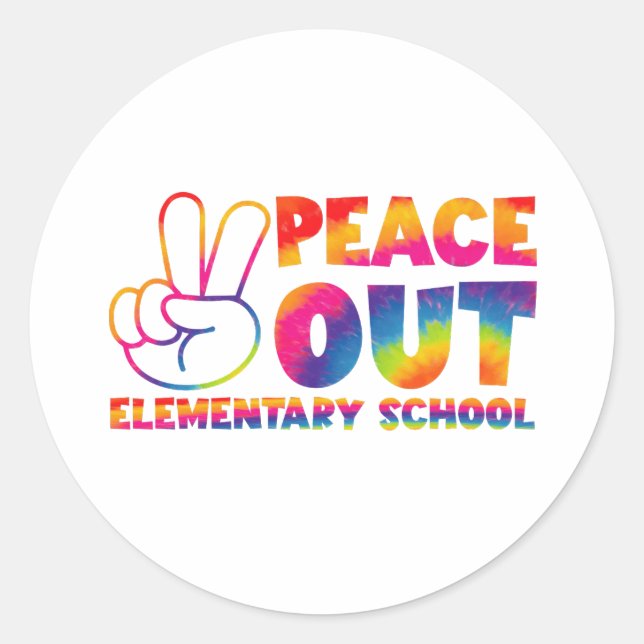 Adesivo Laço de despedida da Peace Out Elementary School n (Frente)