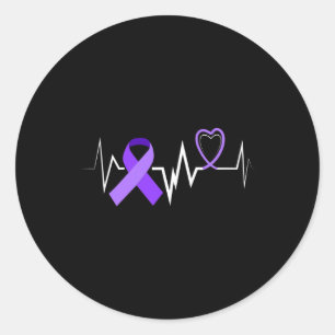 Adesivo Laço de Epilepsia Batimento Cardíaco Conscientizaç