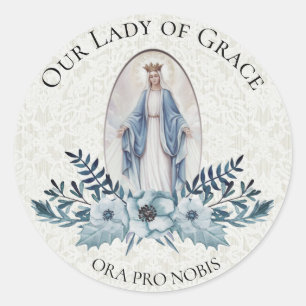 Adesivo Laço floral azul da Virgem Maria   de  Scripture 