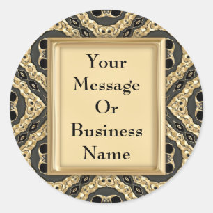 Adesivo Laço gravado ouro