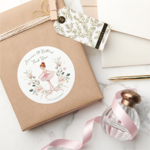 Adesivo Laço Rosa Caprichoso e Bailarina em Aquarela Anive