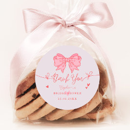 Adesivo Laço Rosa Rubor Ela Está Casando Chá de Noiva