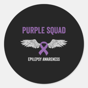 Adesivo Laço Roxo de Conscientização da Epilepsia - Consci