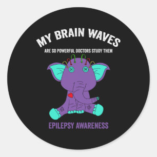 Adesivo Laço Roxo de Conscientização da Epilepsia - Consci
