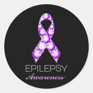 Adesivo Laço Roxo de Conscientização da Epilepsia Conscien