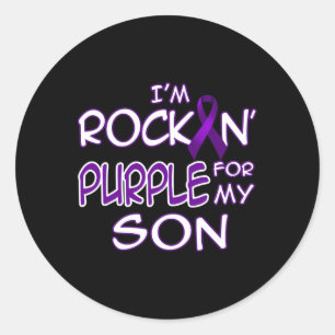 Adesivo Laço Roxo Rockin' de Conscientização da Epilepsia 