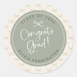 Adesivo Laço Verde Sálvia Personalizado Feminino 