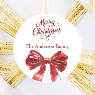 Adesivo Laço vermelho de Natal