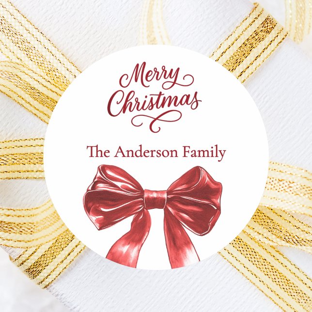 Adesivo Laço vermelho de Natal (Criador carregado)