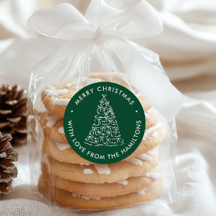 Adesivo Laços Caprichosos de Natal Árvore de Natal Verde