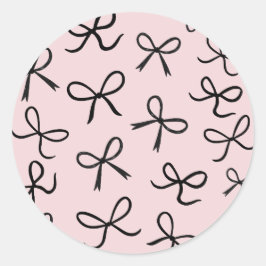 Adesivo Laços Pretos Pequenos Fofos e Na Moda Rosa