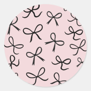 Adesivo Laços Pretos Pequenos Fofos e Na Moda Rosa