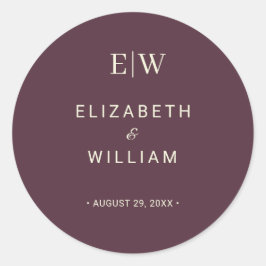 Adesivo Lacquer de Cereja Simples Elegante, Casamento Mono