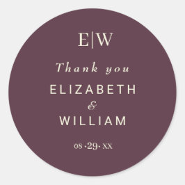 Adesivo Lacquer de Cereja Simples Elegante, Casamento Mono