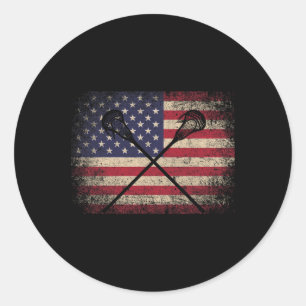 Adesivo Lacrosse 4 De Julho Gift American Flag Usa - Ball