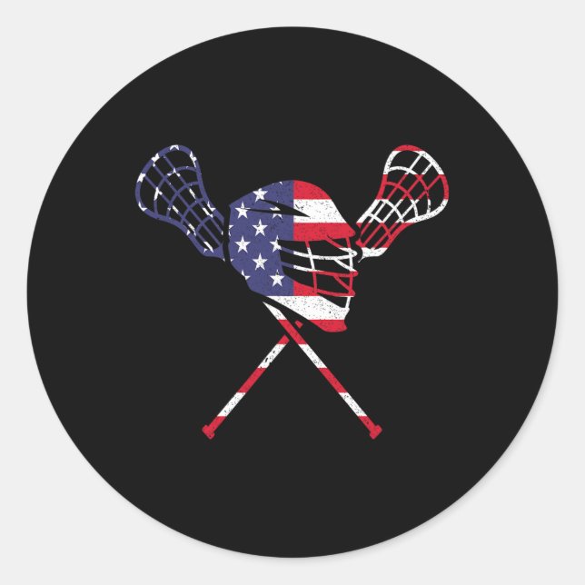 Adesivo Lacrosse American Flag (Frente)