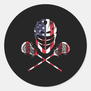 Adesivo Lacrosse Bandeira Americana Lax Capacete Sticks 4