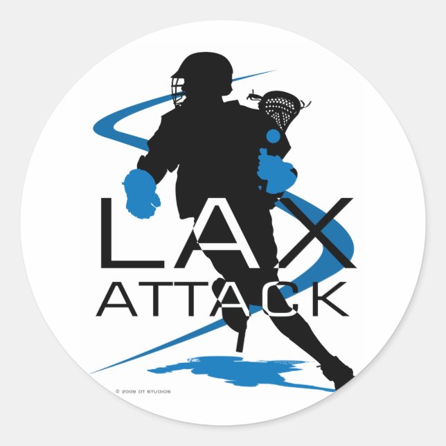 Adesivo Lacrosse Boys LAX Attack Blue (Frente)