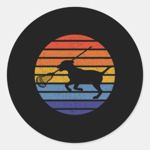 Adesivo Lacrosse Dog Lover Silhouette