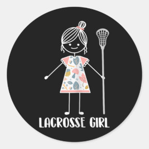 Adesivo Lacrosse Girl - Lacrosse Team Player Lacrosse