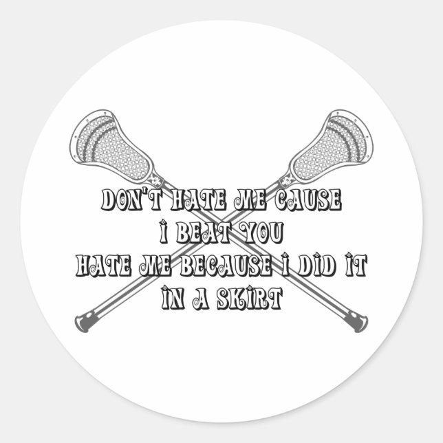 Adesivo Lacrosse Girls Hate Sticker (Frente)