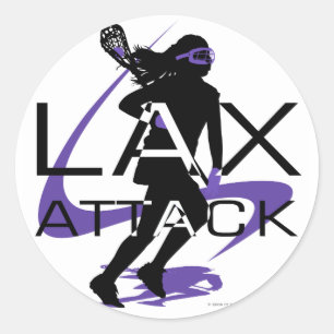 Adesivo Lacrosse Girls LAX Attack Purple