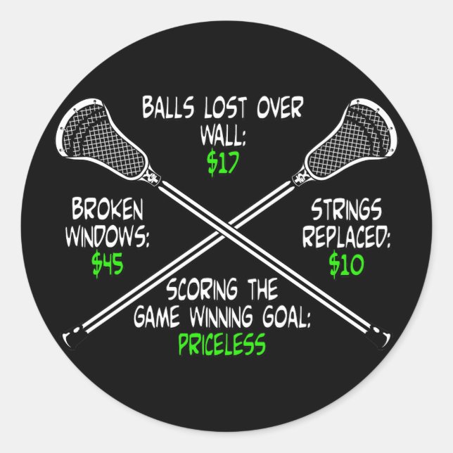Adesivo Lacrosse Humor Impressionável (Frente)