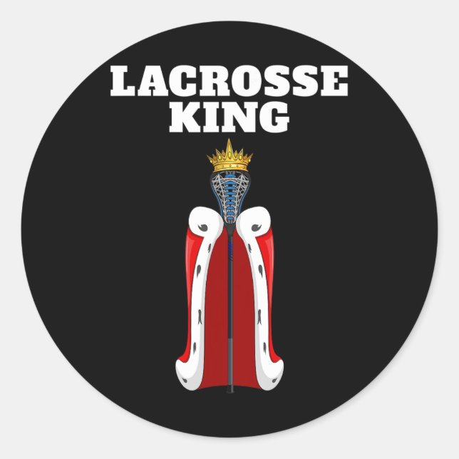 Adesivo Lacrosse King Mens Lacrosse Camisa Para Meninos Do (Frente)