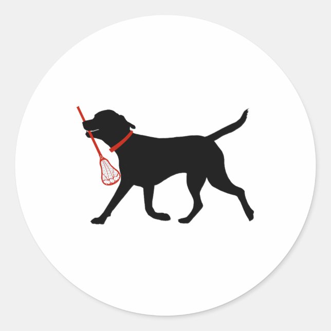 Adesivo Lacrosse Labrador Fetch Lacrosse Stick Black Lab T (Frente)