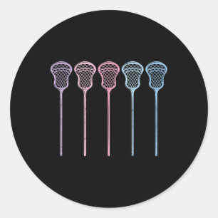 Adesivo Lacrosse Lacrosse Coloca Meninas Mulheres na Retro