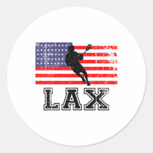 Adesivo Lacrosse Lax American Flag